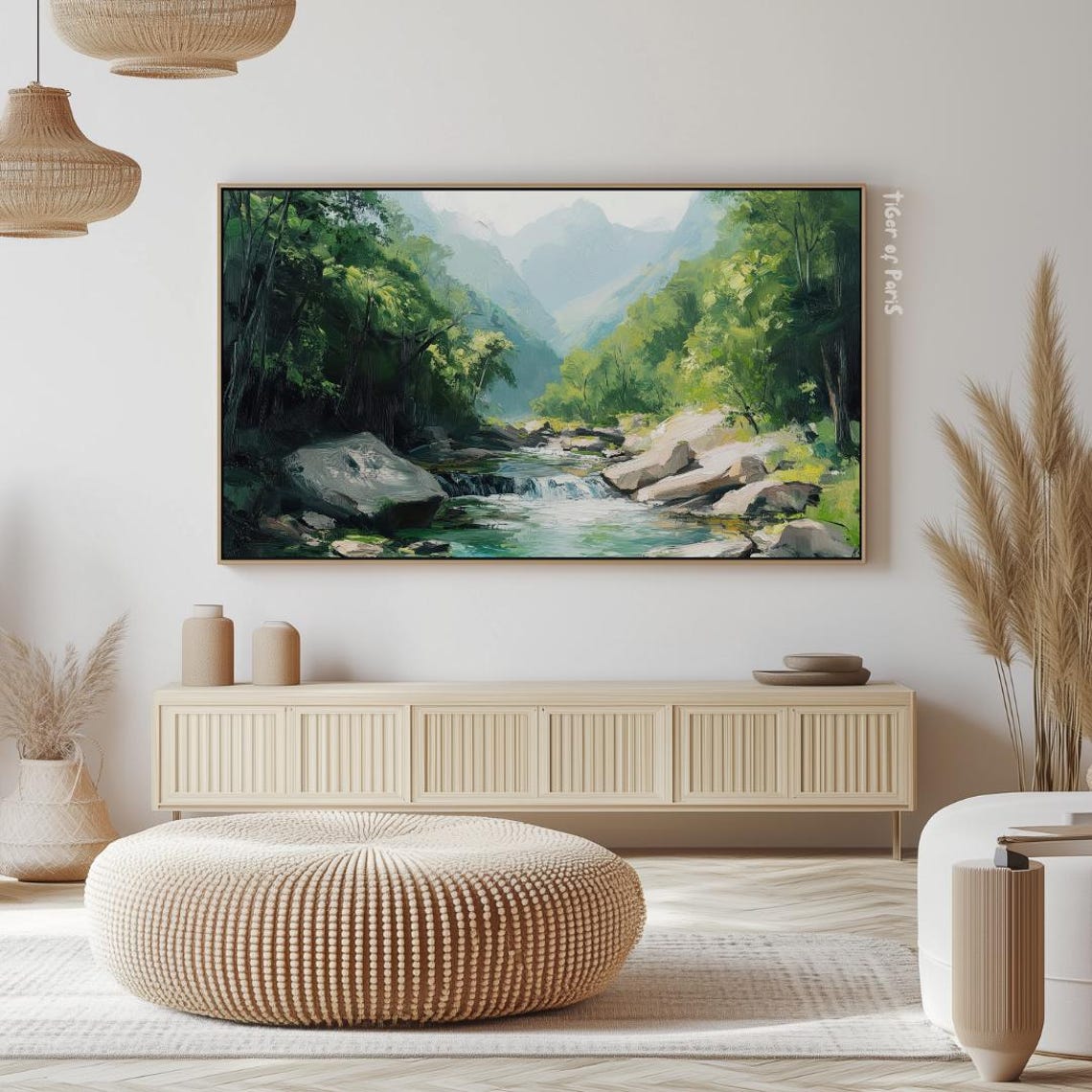 Frame Tv Art Mountain River Landscape Nature Wall Art 169 - Image 2