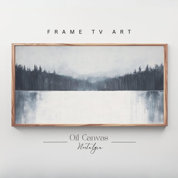 Frame Tv Art Winter Moody Abstract Minimalist Art