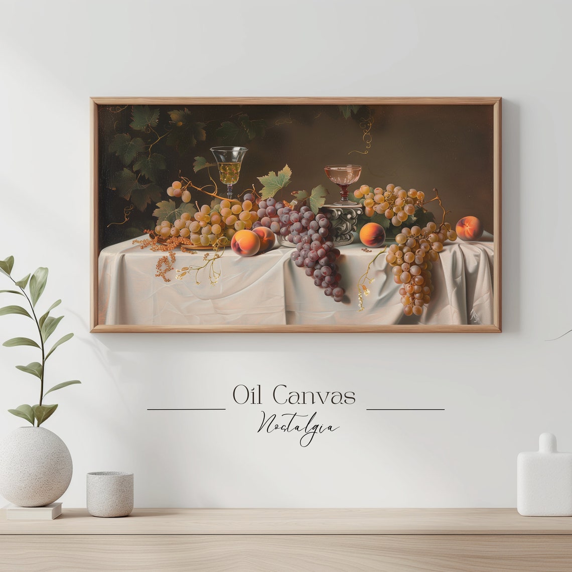 Country Kitchen Frame Tv Art Fine Art Vintage Still Life Decor Moody Black Autumn Wall Farmhouse Decor - Image 3
