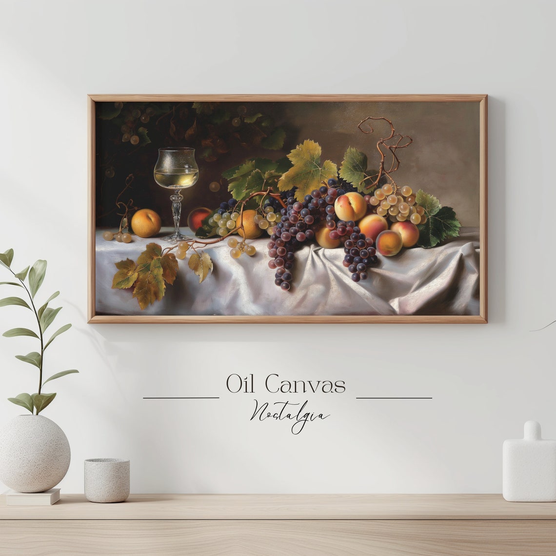 Country Kitchen Frame Tv Art Fine Art Vintage Still Life Decor Moody Black Autumn Wall Farmhouse Decor - Image 3