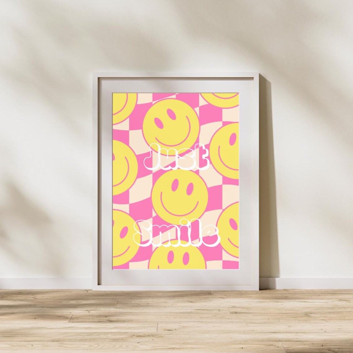 Just Smile Quote, Motivational Inspiration Poster