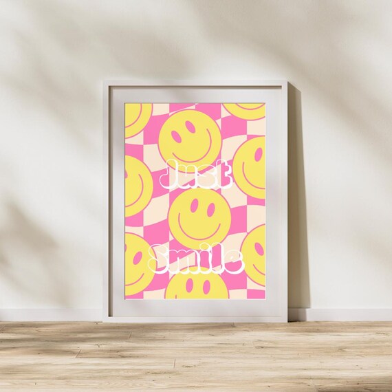 Just Smile Quote, Motivational Inspiration Poster