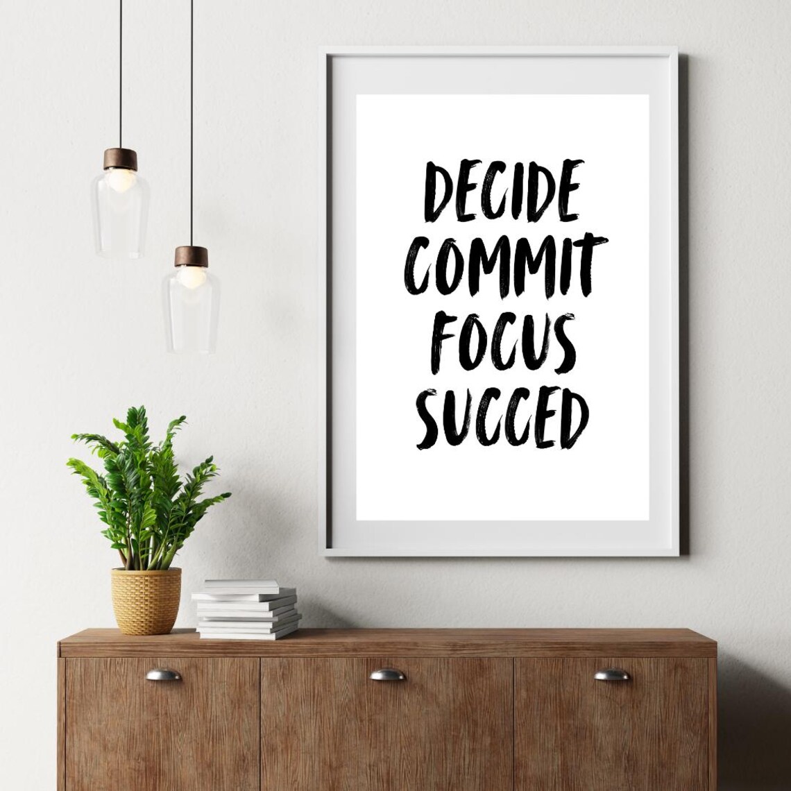 Decide Commit Focus Succed Quote, Motivational Poster - Image 3