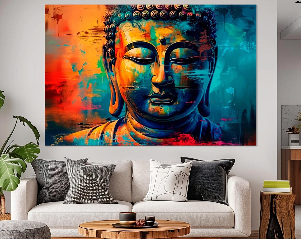 Buddha Buddhism Yoga Studio Meditation Art Print