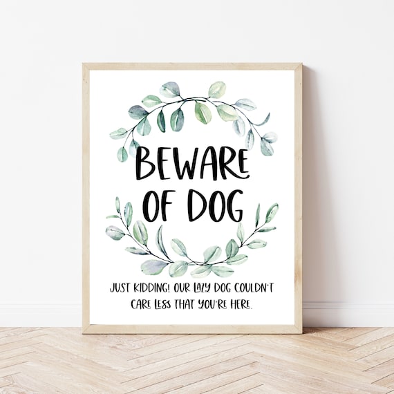 Funny Dog Wall Art Room Accessories Beware Of Mom Decor Lover Puppy Sign Quote Print Owner