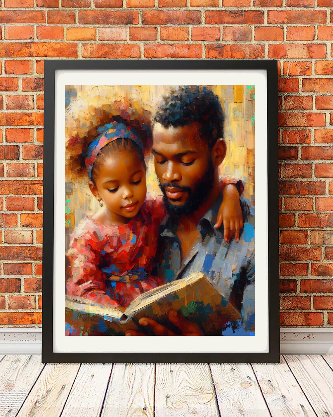 Black Father And Daughter Poster, Fathers Matter Art Print - Image 3