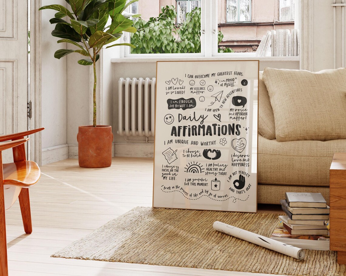 Affirmations Poster, Classroom Motivational Quote Print - Image 3