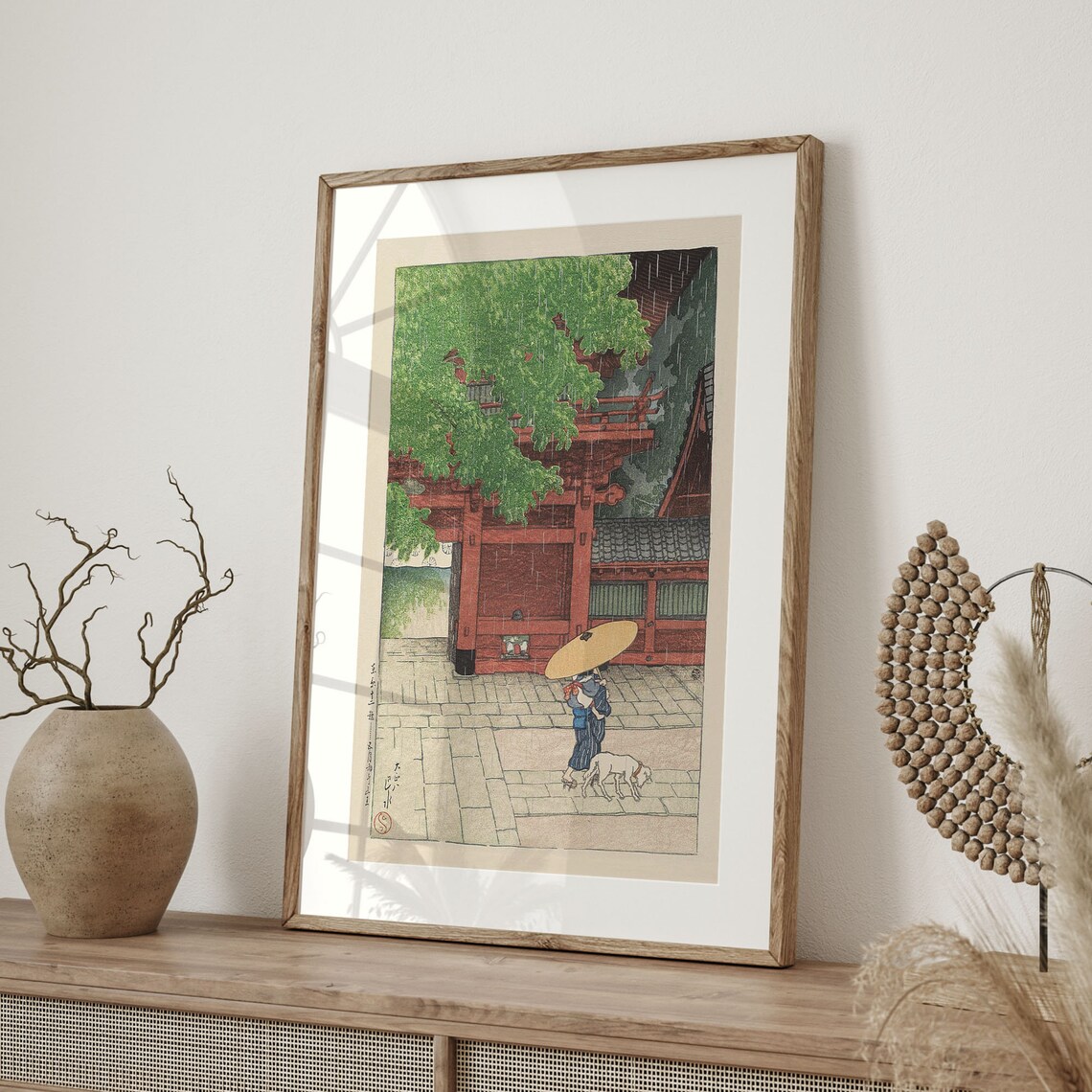 Early Summer Rain At Sanno Shrine, Ukiyo-E Art Print - Image 4