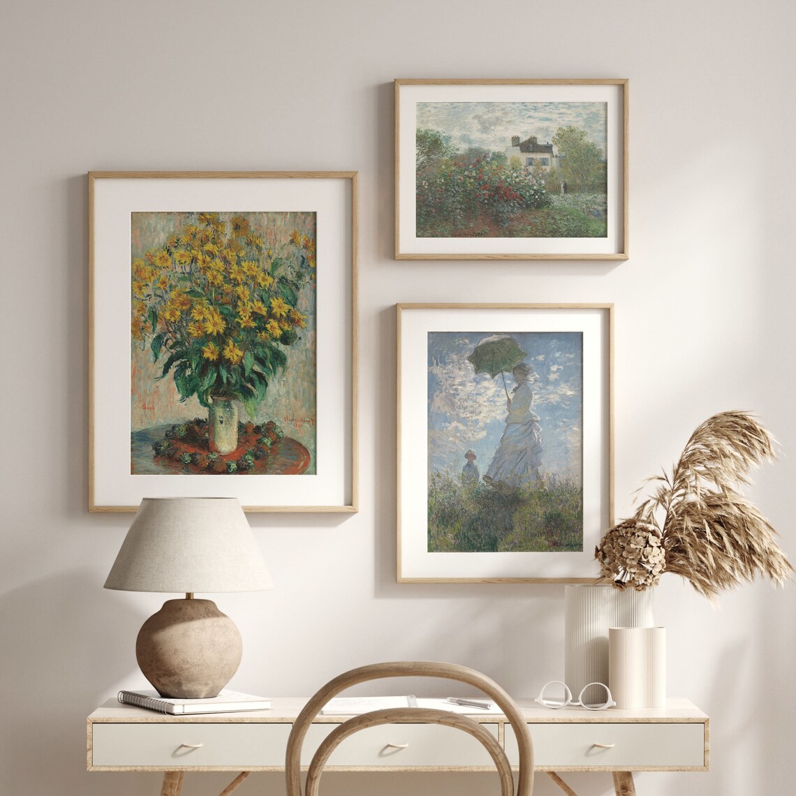 Claude Monet Jerusalem Artichoke Flowers, Vintage Poster - Image 2
