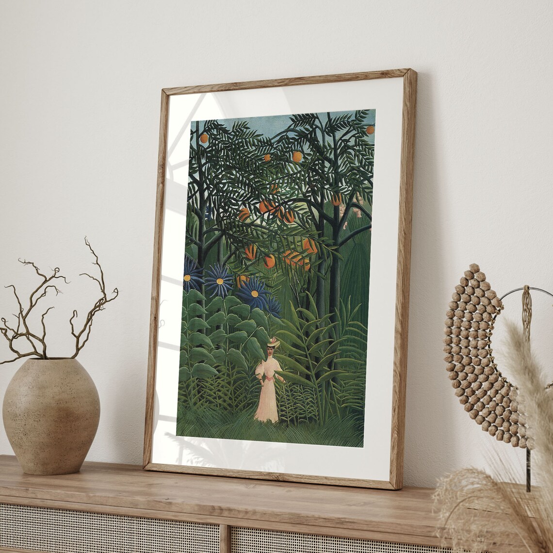 Henri Rousseau Jungle Woman Exotic Forest Naif Painting Art Print - Image 4