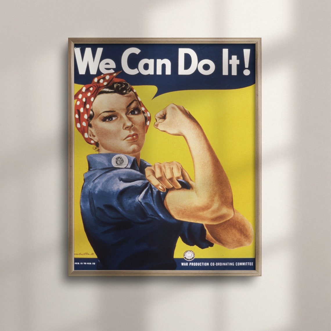Rosie the Riveter We Can Do It Classic WWII Propaganda Poster