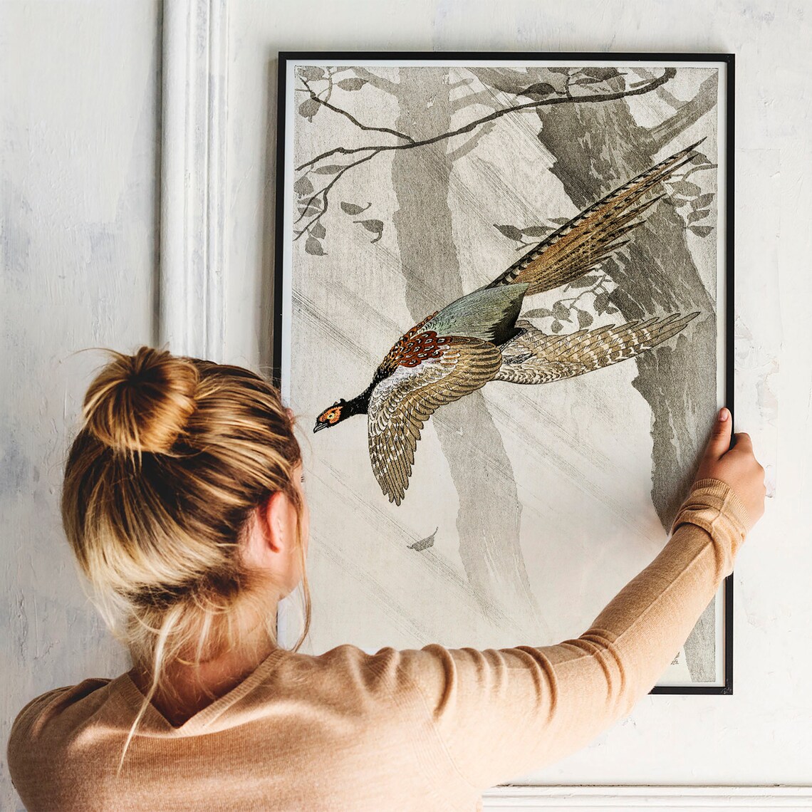 Pheasant Antique Space Painting Vintage Art Print - Image 3