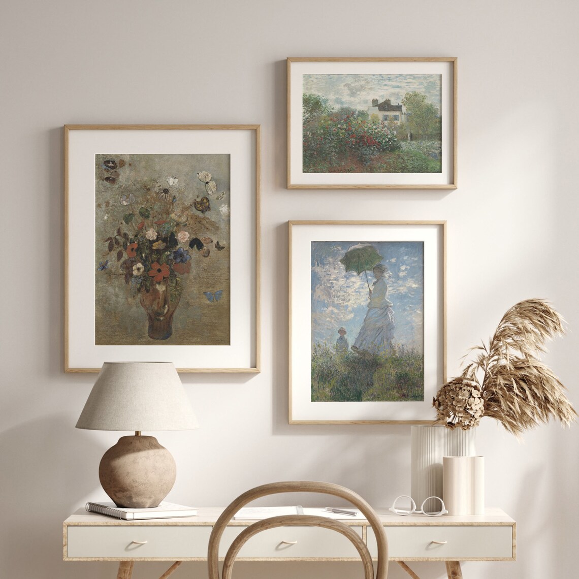 Vintage Floral Bouquet Butterflies Dreamy Antique Flower Painting Poster - Image 2