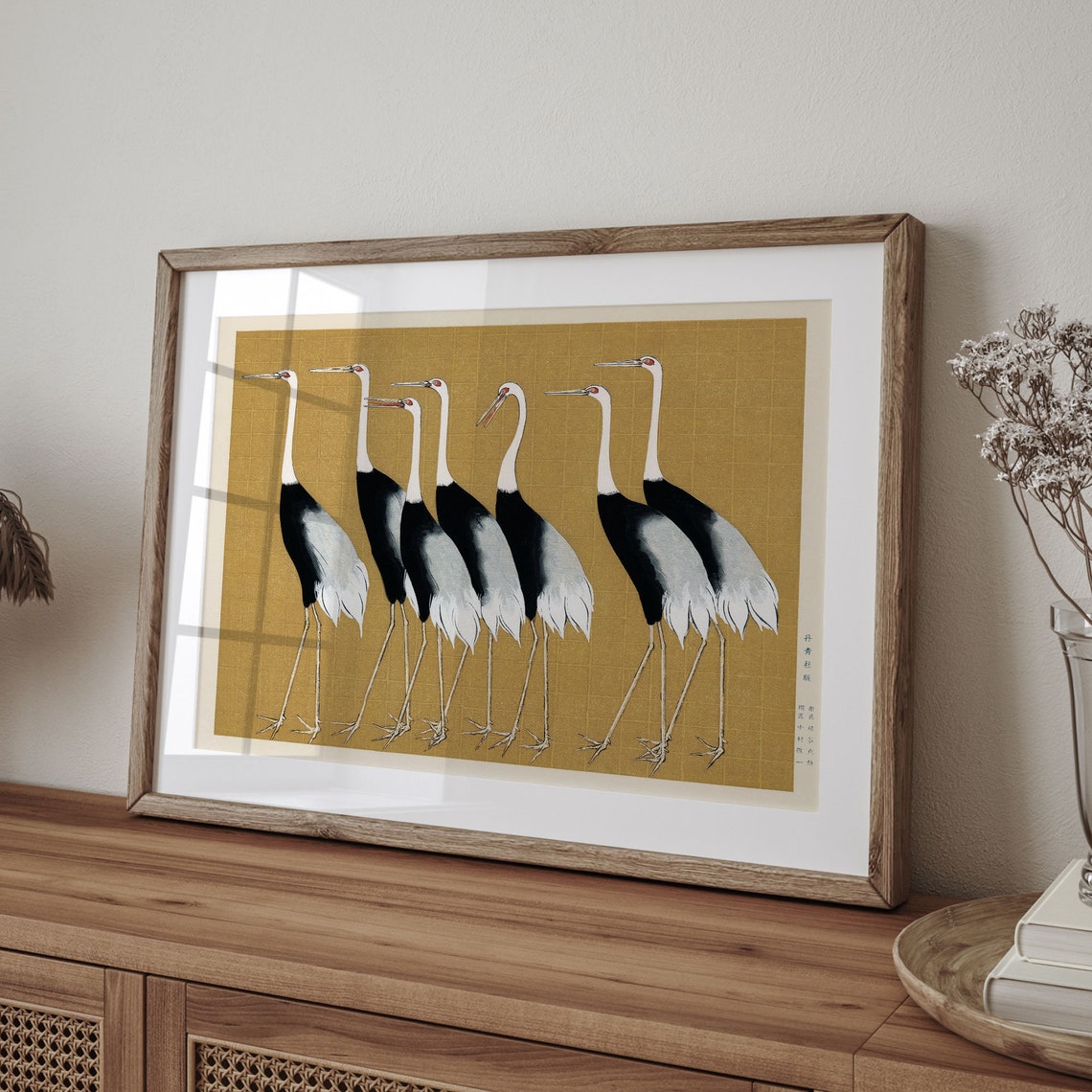 Japanese Red Crowned Cranes On Gold Ground Ogata Korin Style Poster - Image 4