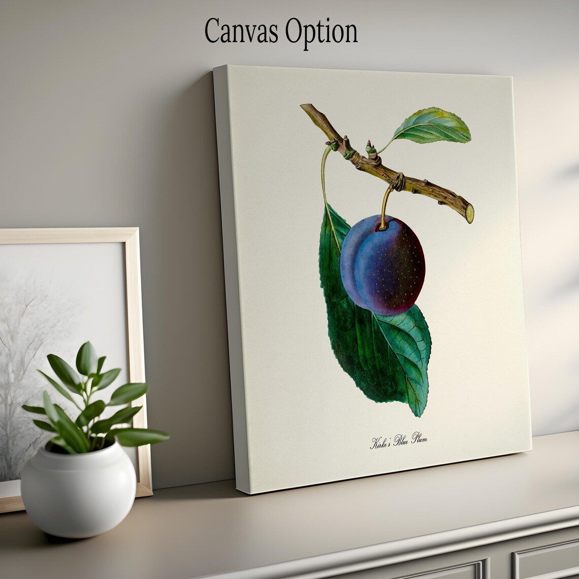 Kirkes Blue Plum Botanical Art Print, Kitchen Wall Art - Image 2