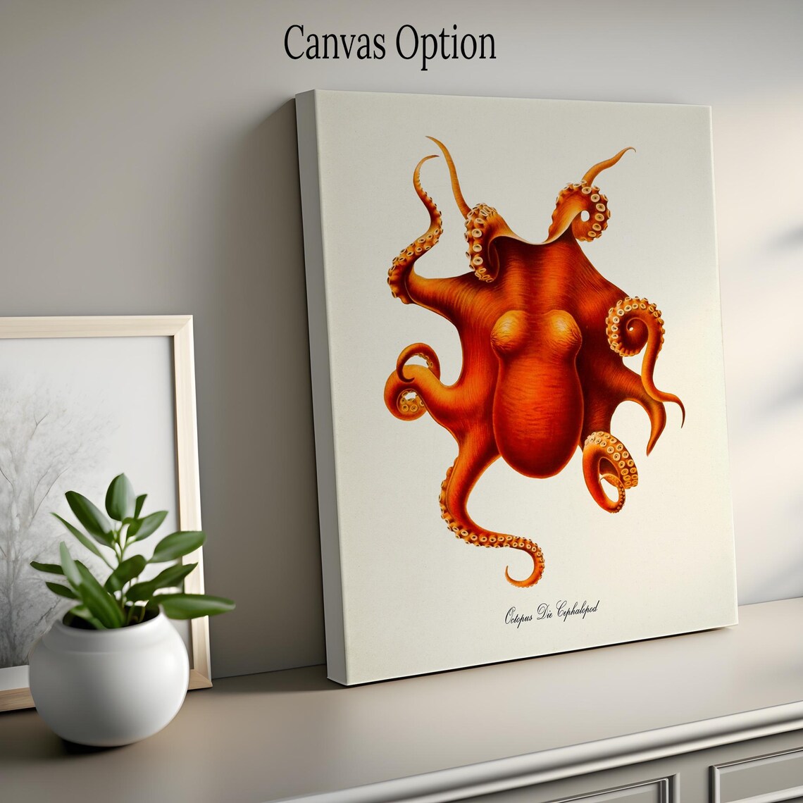 Octopus Art Print, Sea Life Ocean Restaurant Decor - Image 2