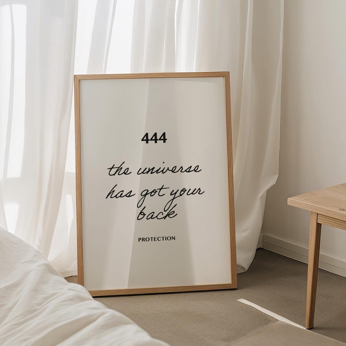 Angel Number 444 The Universe Has Got Your Back Affirmation Poster