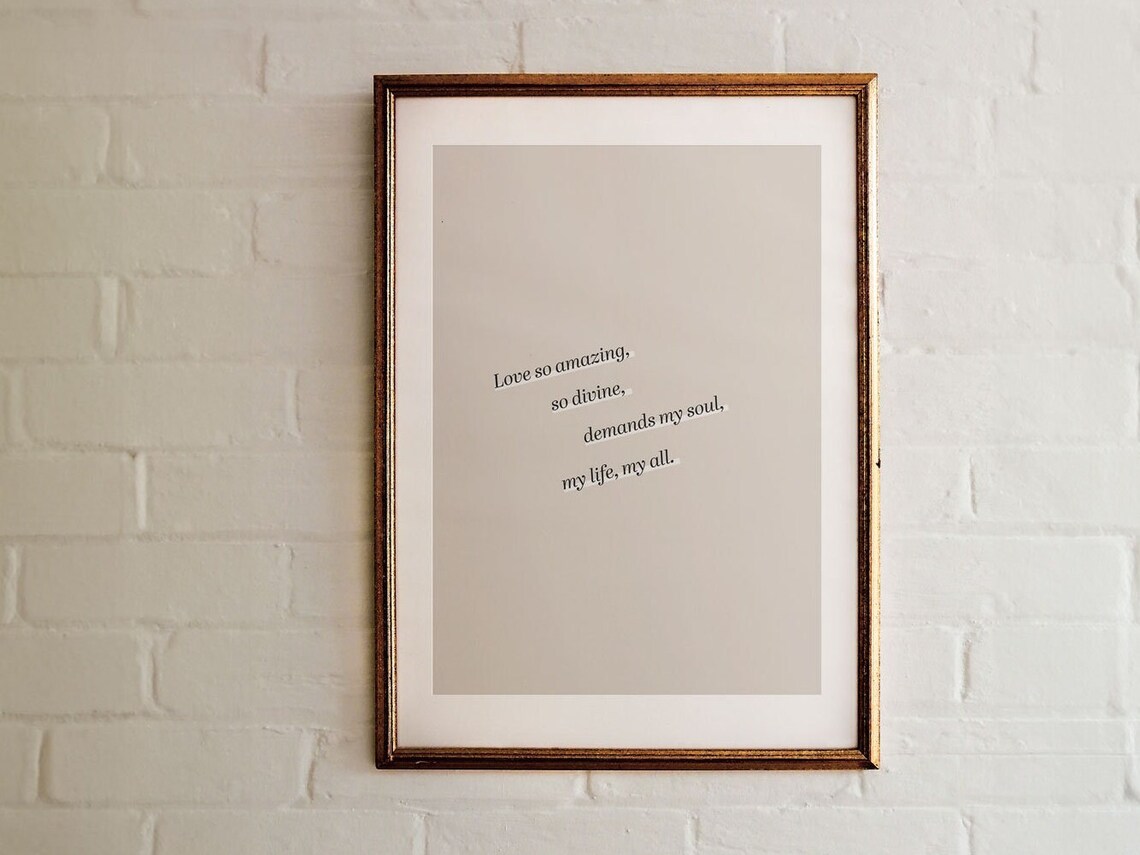 When I Survey The Wondrous Cross Hymn Lyric Minimalist Christian Wall Art - Image 5