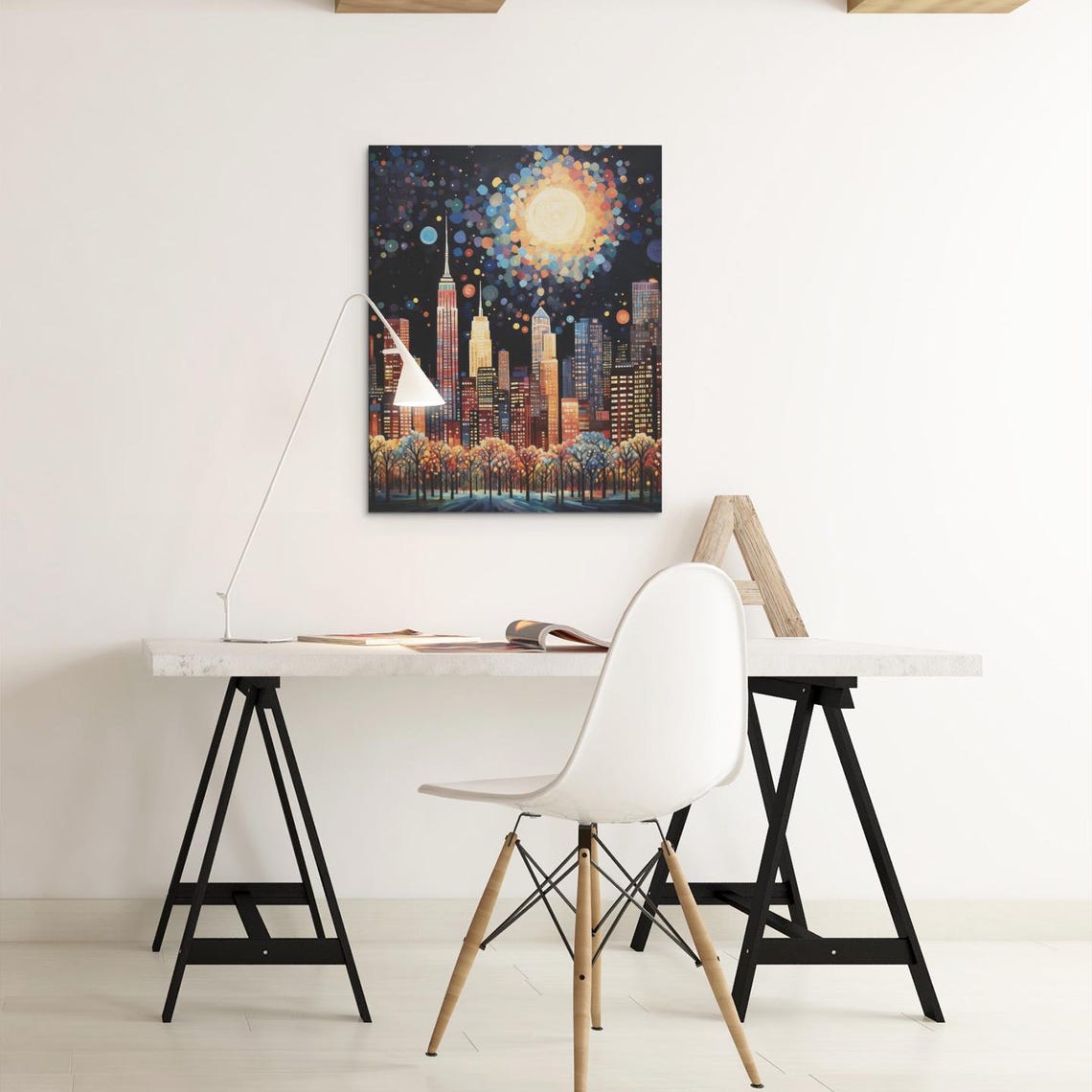 Central Park At Night Morden Art Printposter New York Theme Wall Art City Decor For Bedroom Office Dinning Room Livingfamily Room - Image 2
