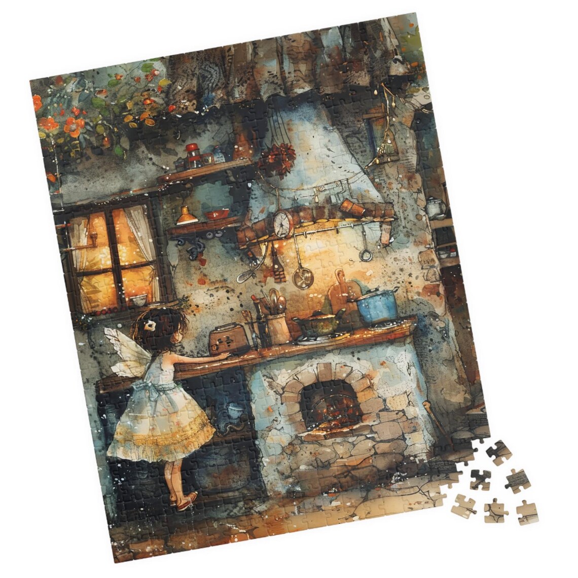 Fairy In The Kitchen II, Fantasy Wall Art Print