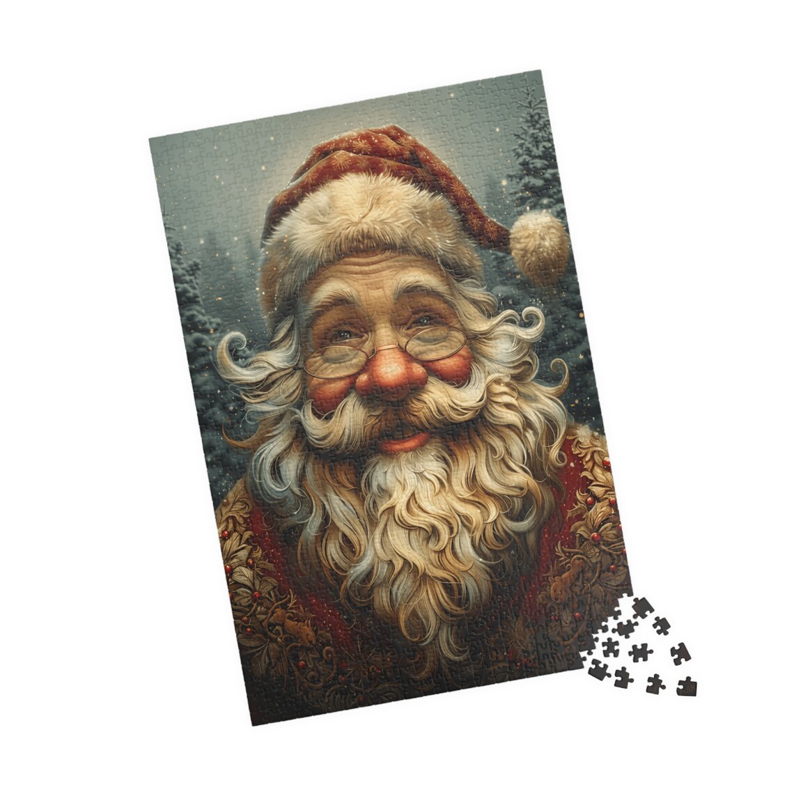 Jolly Santa Claus Portrait with a Warm Smile Christmas Poster - Image 4