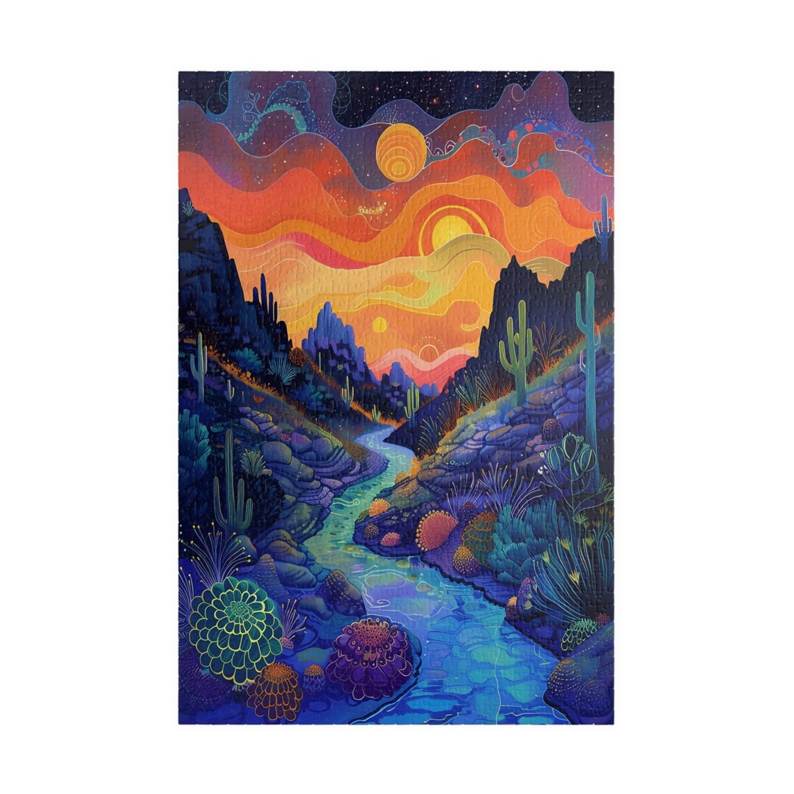 Phycadelic Valley Jigsaw Puzzle Tech Free Fun Activity Great Gift For Birthdays Paitents And Nursing Homes - Image 3