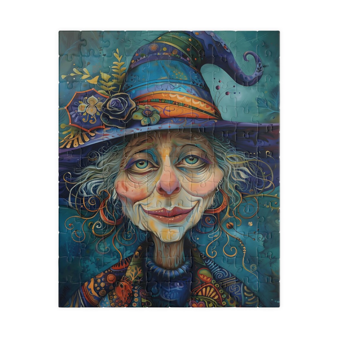 Sybil Silly Witch Halloween Puzzle Art Print - Image 5