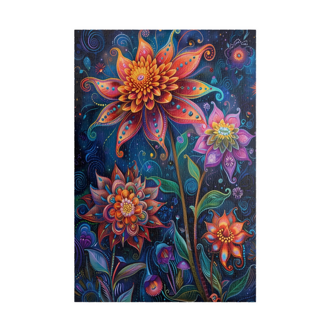 Tropical Dream Fantasy Flowers III Starry Night Bloom Poster - Image 3