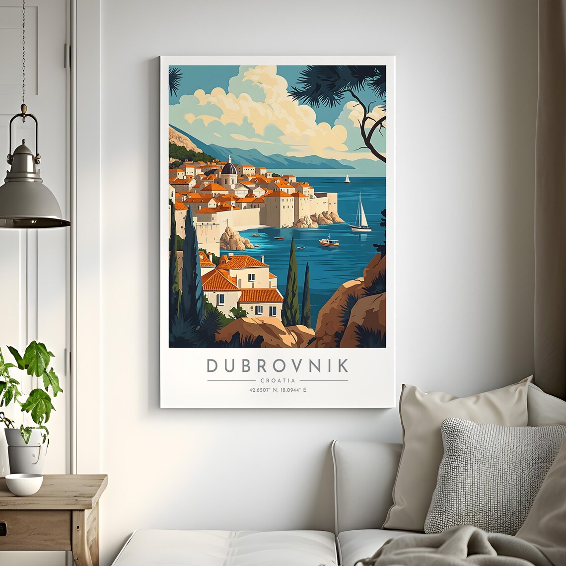 Dubrovnik Travel Poster, Croatia City Art Print - Image 2