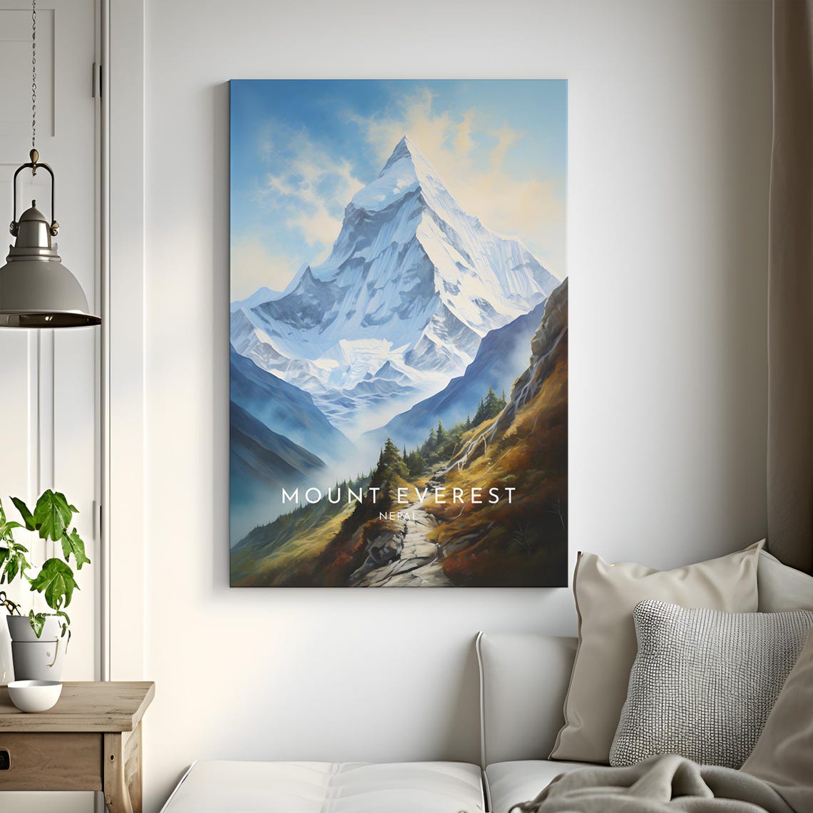 Mount Everest Nepal Himalaya Snow Peak Travel Poster in Alpine Light - Image 3