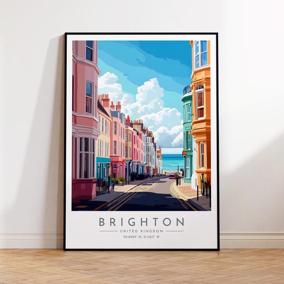 Brighton Travel Poster, England Home Decor Print
