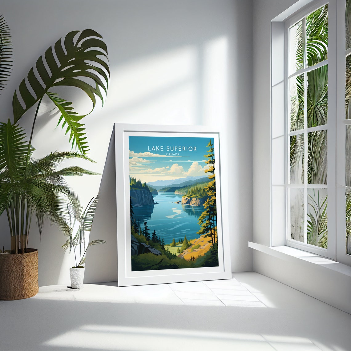 Great Lakes Superior Canada Pine Cliffs Wilderness Water Poster - Image 4