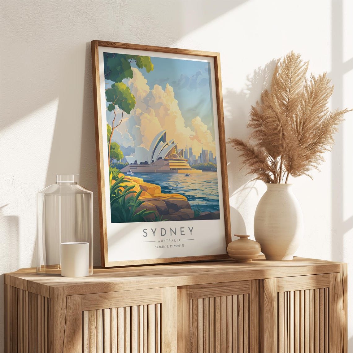 Sydney Opera House Harbour Golden Light Australia Travel Poster - Image 3