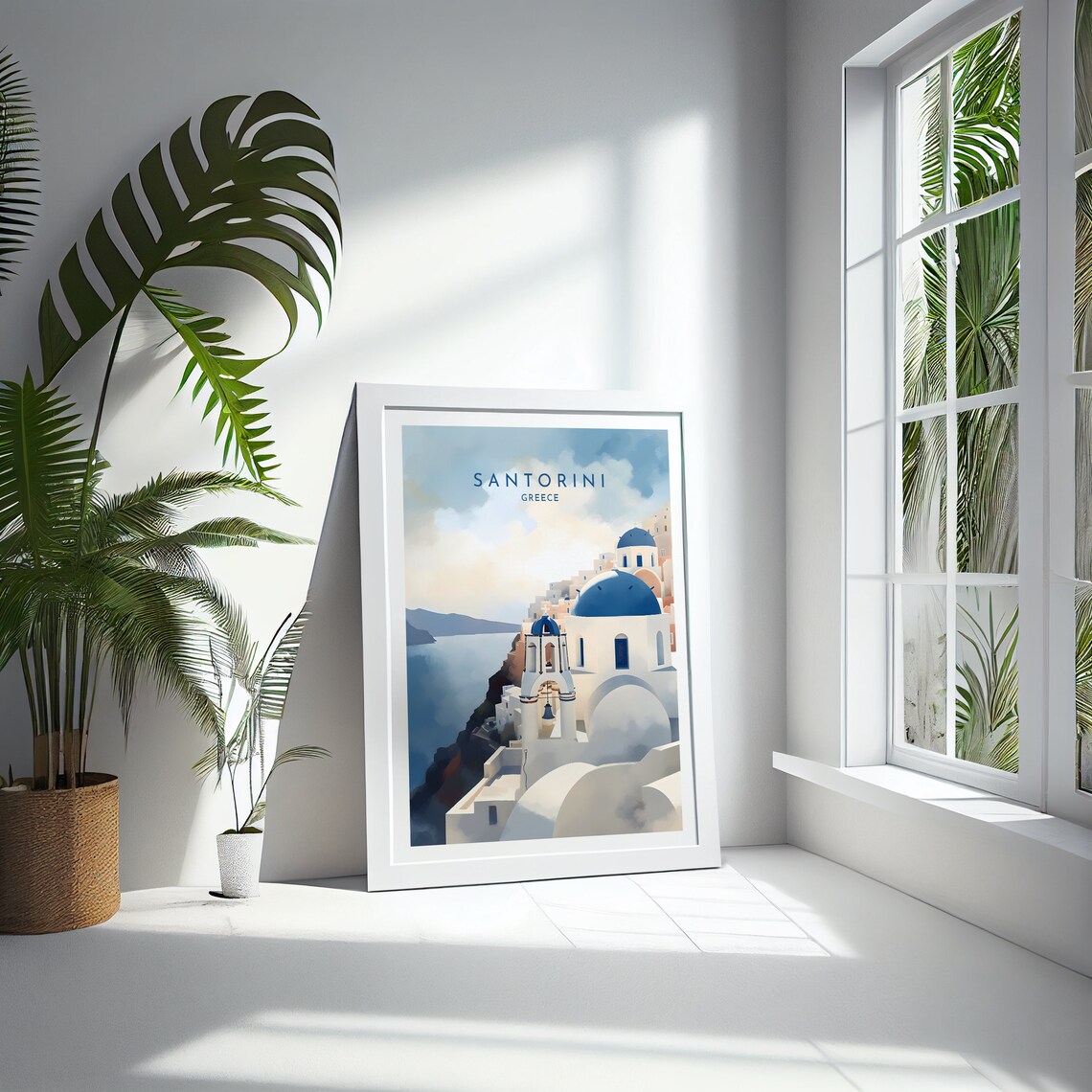Santorini Travel Print, Greece Home Decor Poster - Image 4