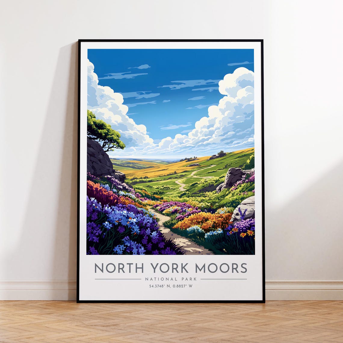 North York Moors Wildflower Valley Heather Hills Travel Print