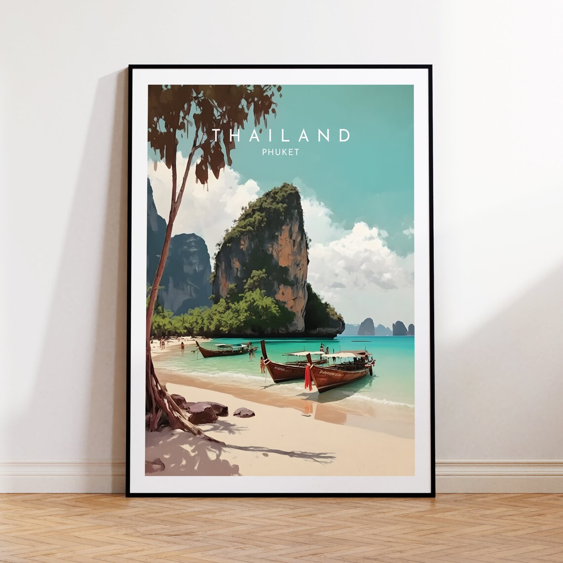 Phuket Travel Poster, Thailand Home Decor