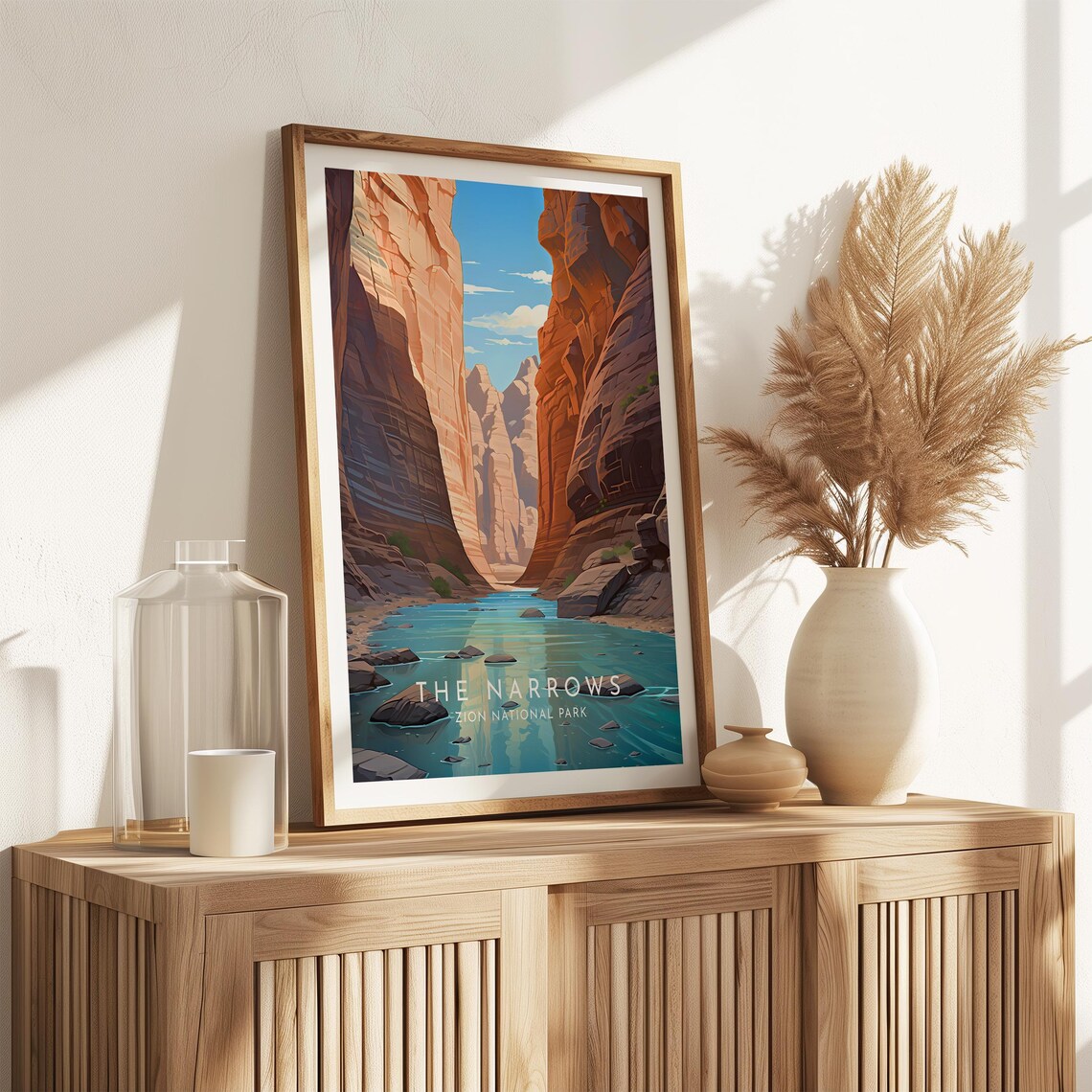 Zion Narrows Travel Poster, Utah National Park - Image 2