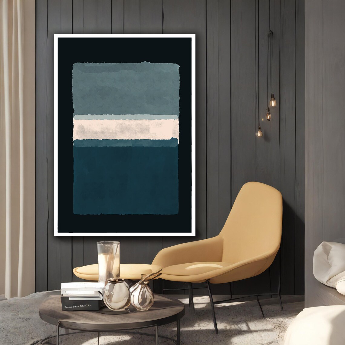 Mark Rothko Mix Abstract, Modern Minimal Art - Image 2