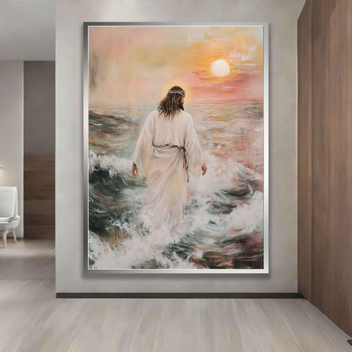 Jesus Sunset Landscape, Christian Wall Decor - Image 2