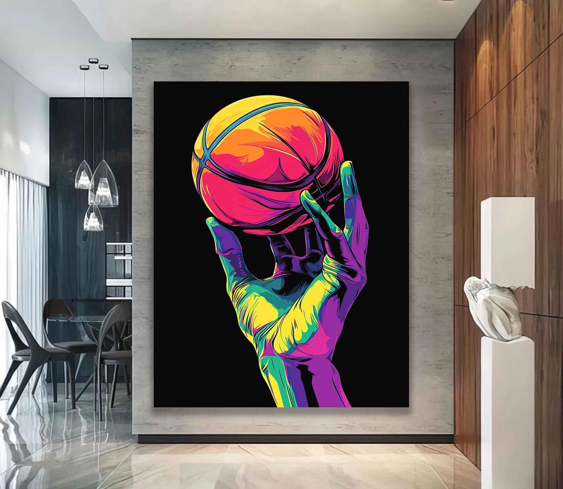 Basketball Poster Basketball Prints Basketball Gifts Basketball Poster Basketball Fan Gift - Image 2