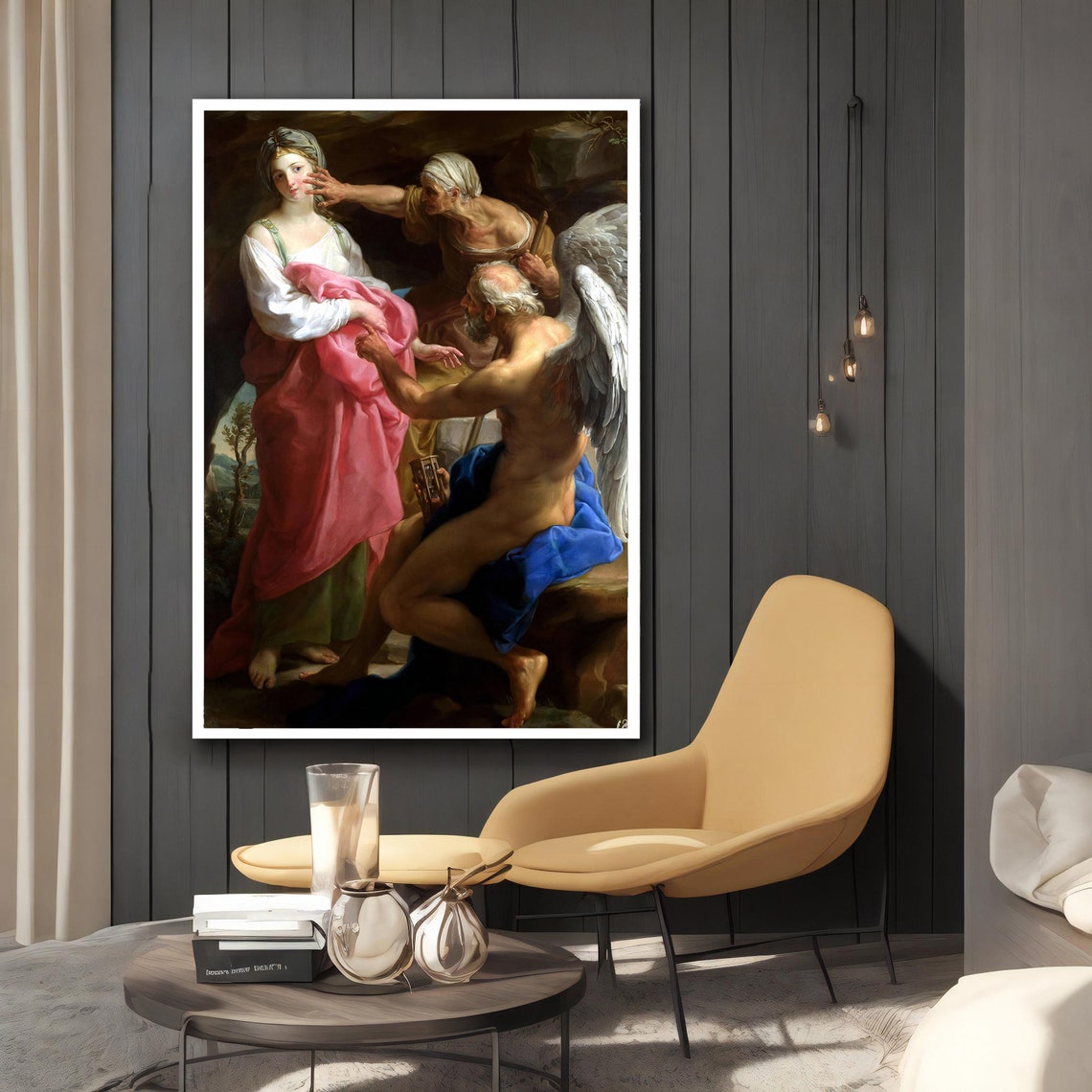 Batoni Time Commands Old Age To Destroy Beauty 1746 Classic Art Poster - Image 2