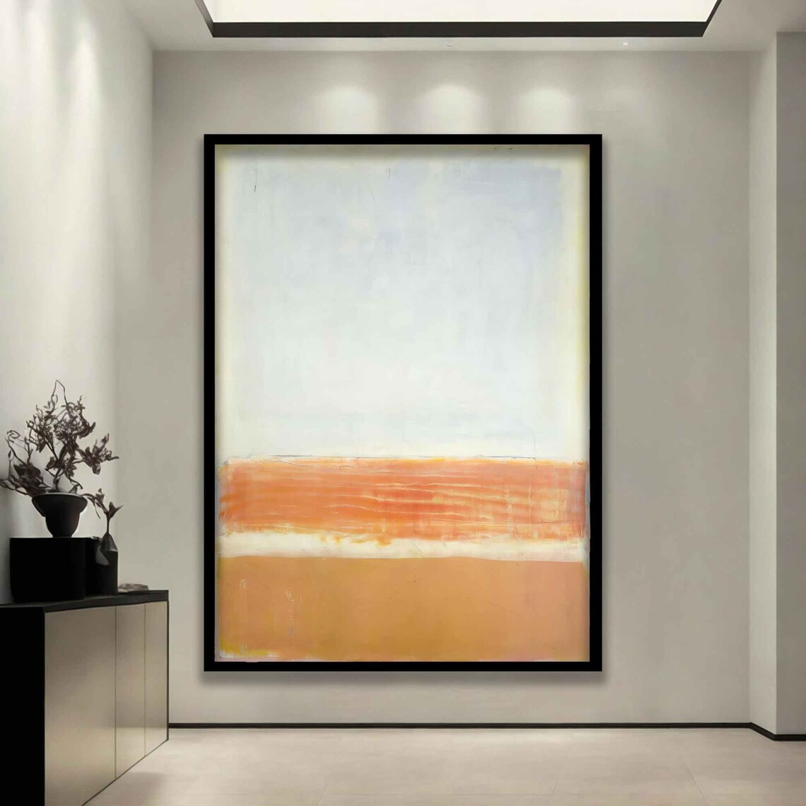 Mark Rothko Orange And White Abstract Art Print - Image 3