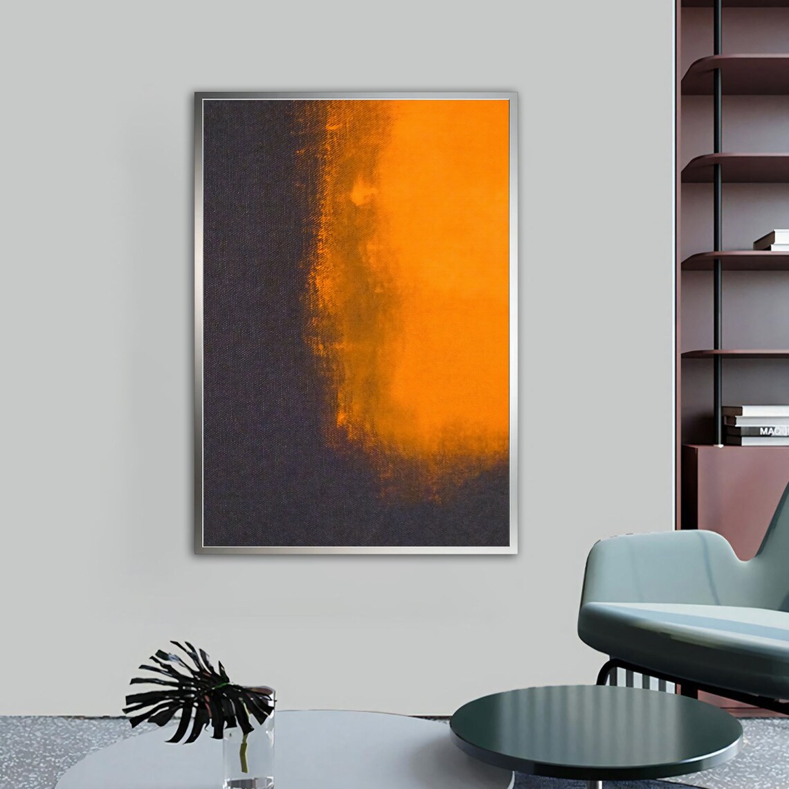 Mark Rothko Black And Orange Colorful Mix Rothko Art Mark Rothko With Different Frame Options For Your Home And Office - Image 4