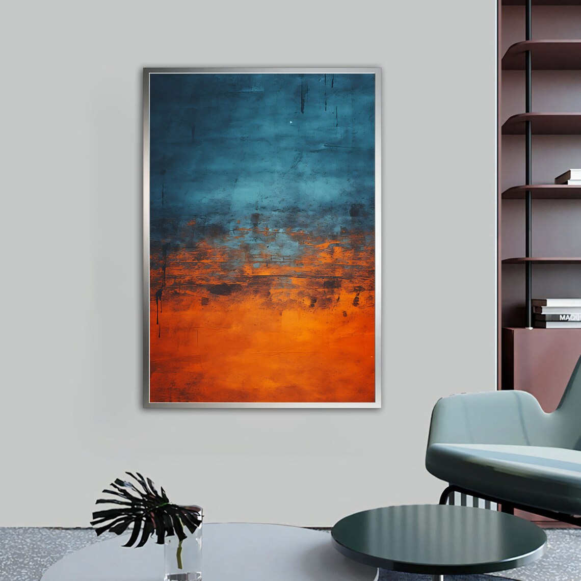 Mark Rothko-Inspired Orange & Green Art Print - Image 4