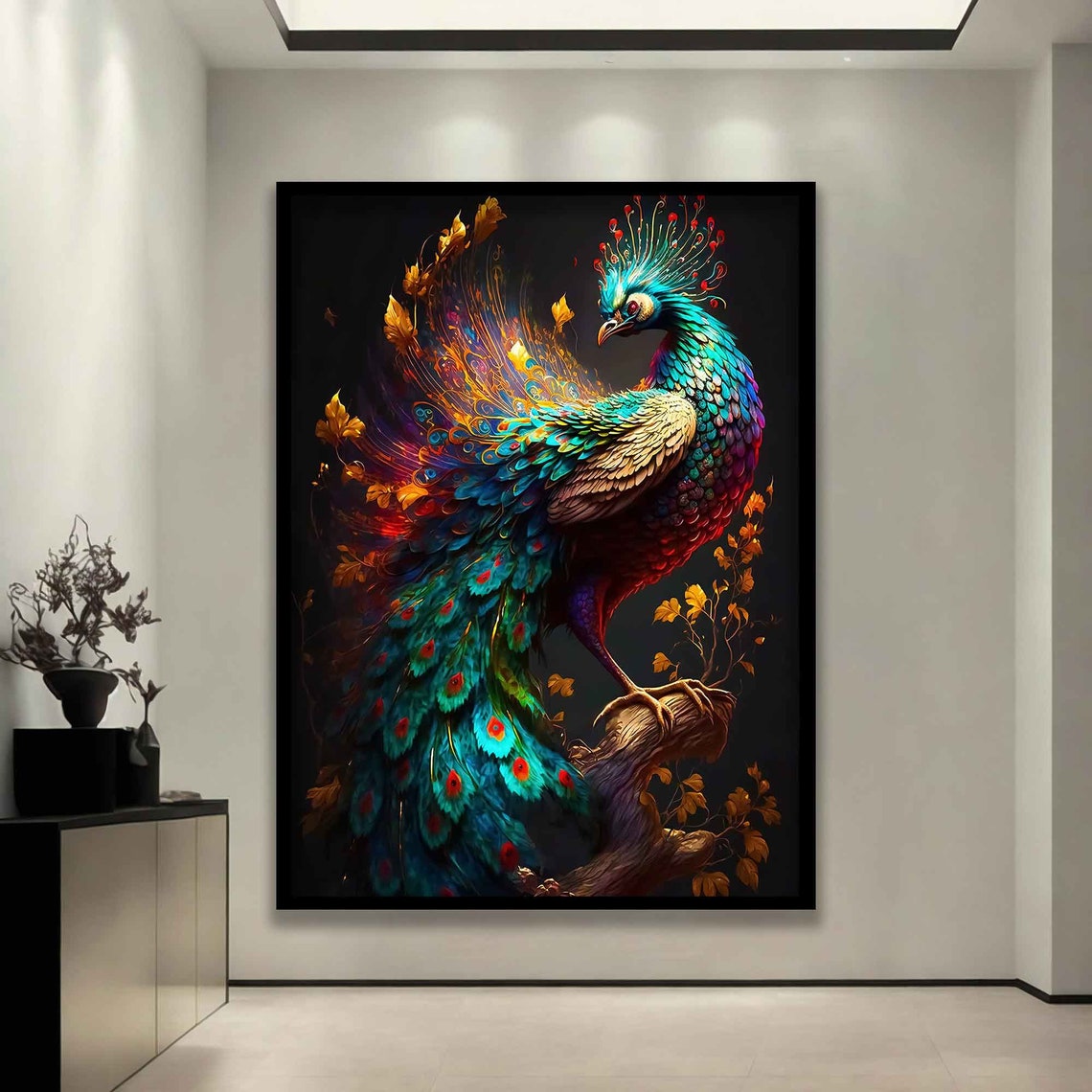 Fiery Peacock Poster - Image 3