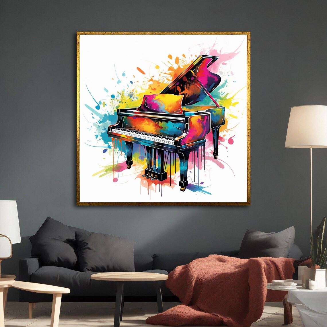 Piano Painting, Musical Art Print for Home Office - Image 2
