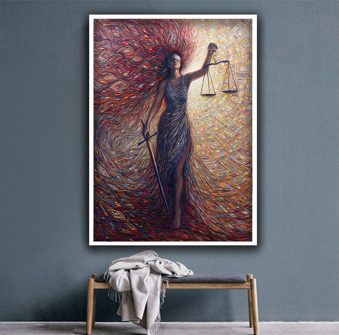 Goddess Of Justice Art Print Goddess Art Print Scales Of Justice Art Scales Of Justice Wall Art Women Wall Decor - Image 5