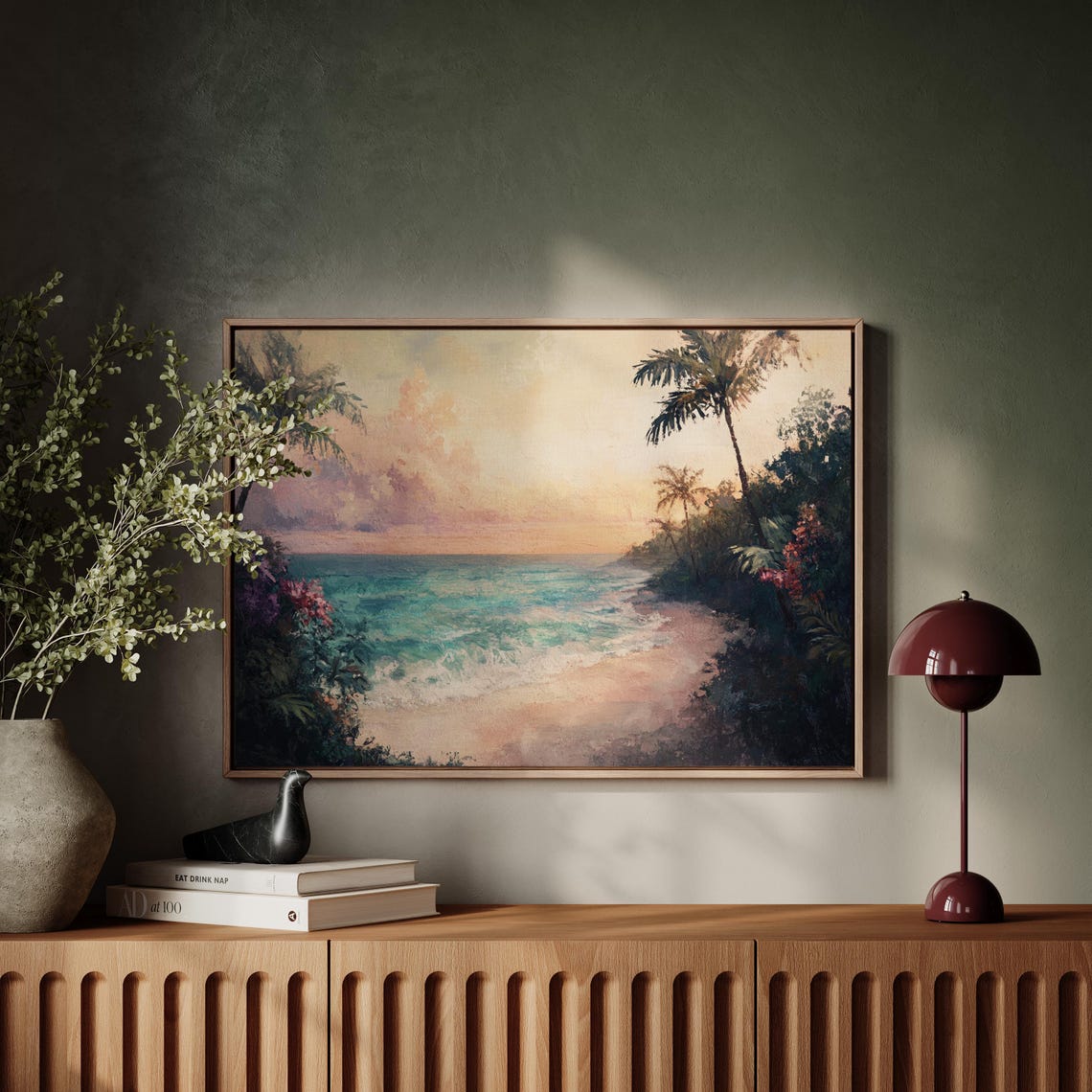 Tropical Beach Sunset Turquoise Ocean Palm Cove Serene Coastal Poster - Image 5