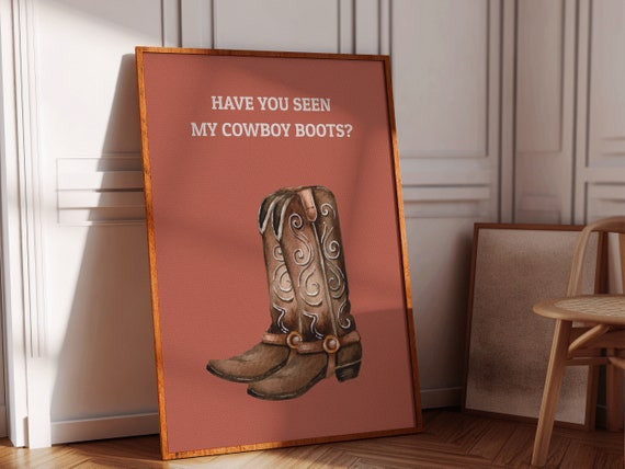 Western Style Art Print Boho Minimalist Prints Modern Art Bohominimalistdecor Cowboy Art Physical Poster Print Shipped To You