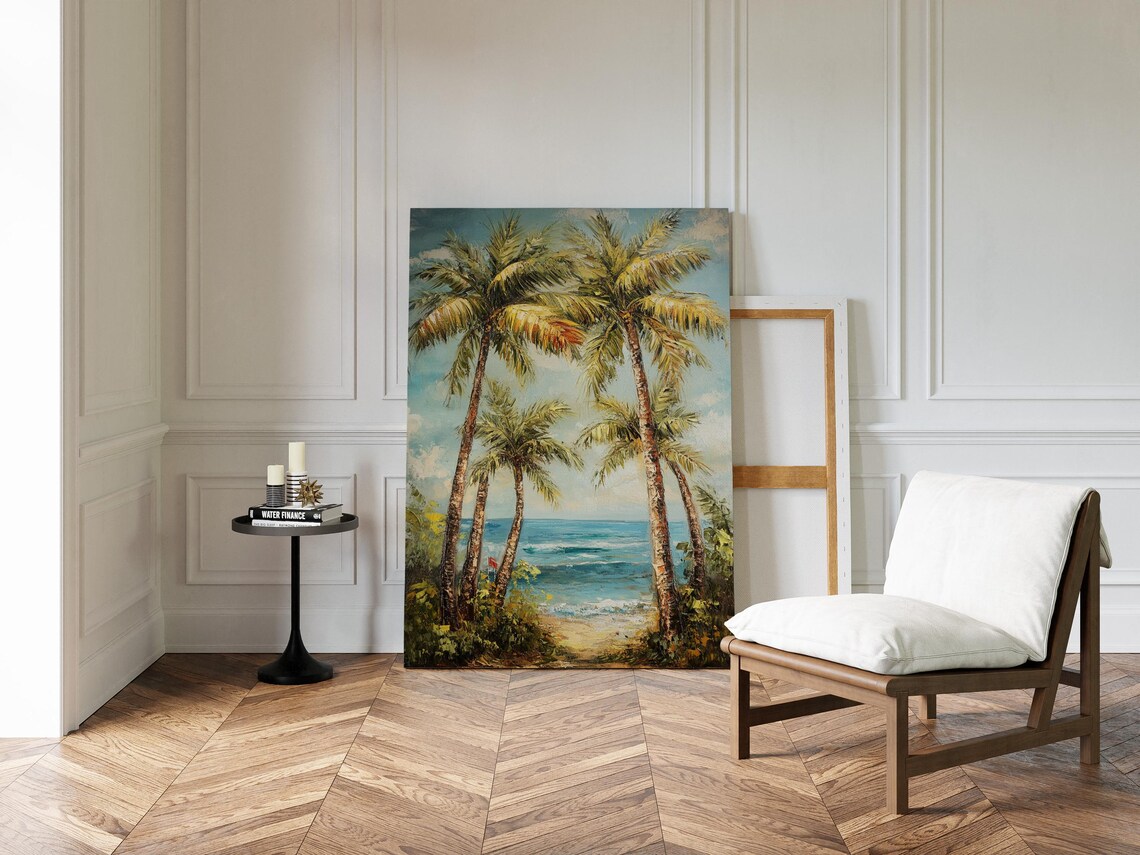 Tropical Palm Tree Beach, Coastal Ocean View - Image 4